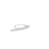 14k White Gold 1.05ct Total Weight of F VS2 Round Diamond Graduated Ring